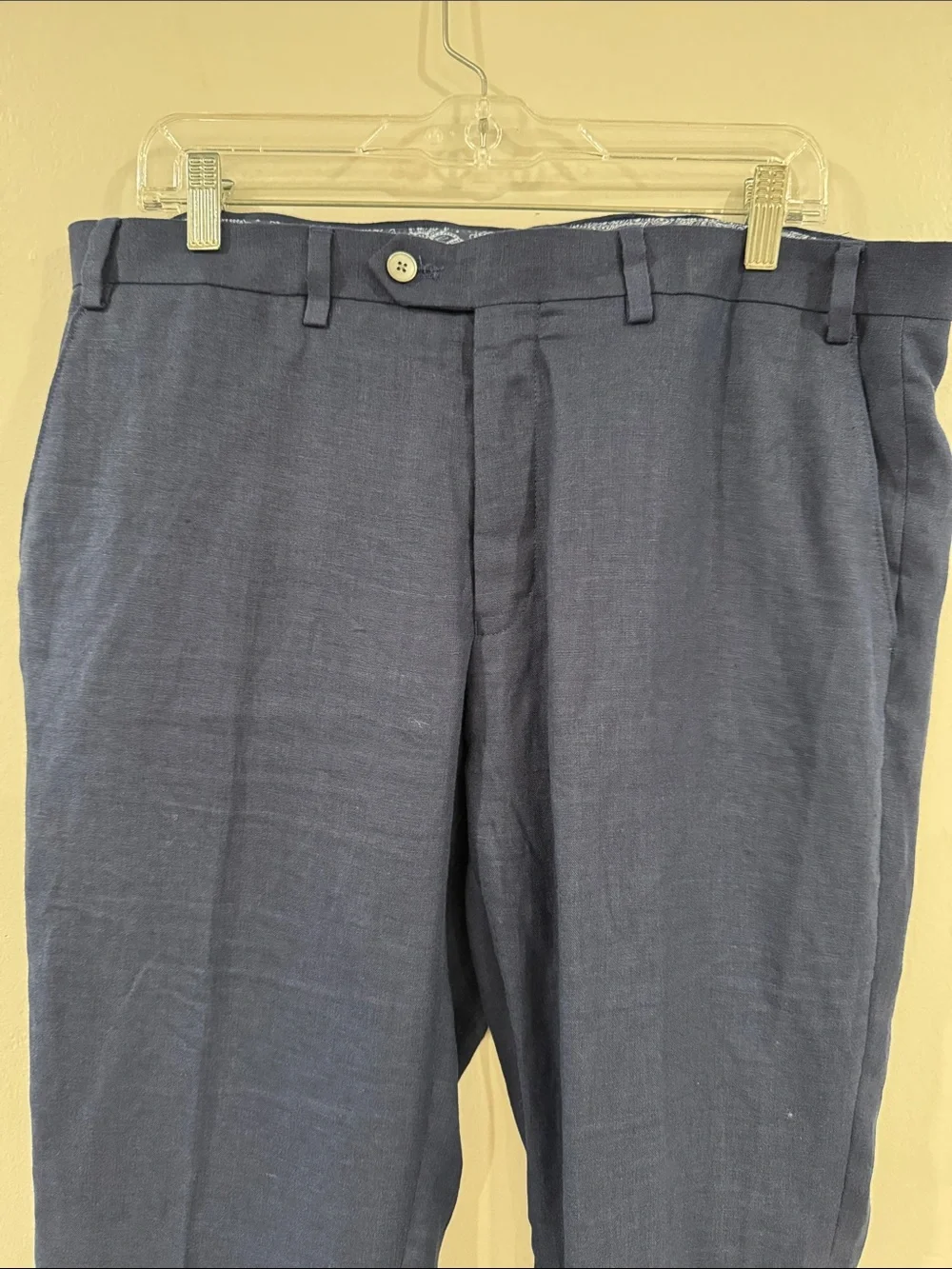 Lauren Ralph men’s black label Navy Linen dress Pants preppy coastal